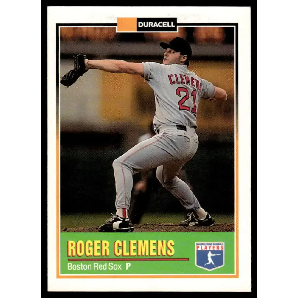 1993 Duracell Power Players I #1 Roger Clemens EX/NM Boston Red Sox Baseball Card - Baseball Card Single