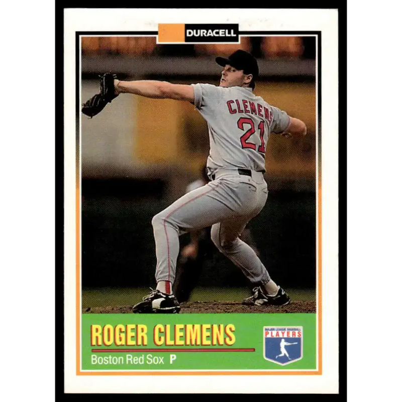 1993 Duracell Power Players I #1 Roger Clemens EX/NM Boston Red Sox Baseball Card - Baseball Card Single