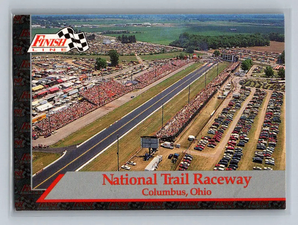 1993 Finish Line NHRA #T-9 National Trail Raceway Speedways - Racing Card Single