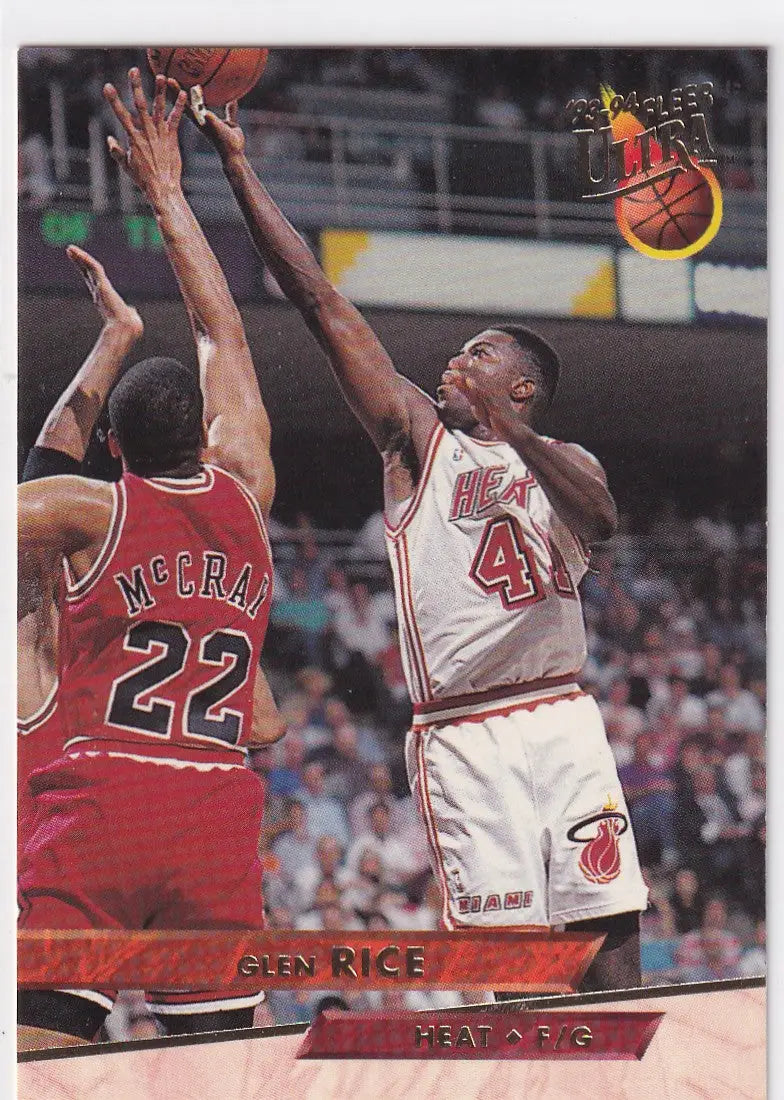 1993 FLEER #101 GLEN RICE- MIAMI HEAT - Basketball Card Single