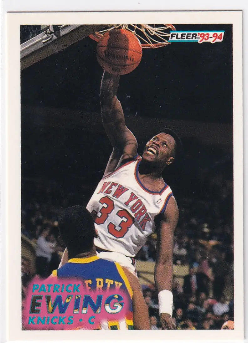 1993 FLEER #141 PATRICK EWING- NEW YORK KNICKS - Basketball Card Single