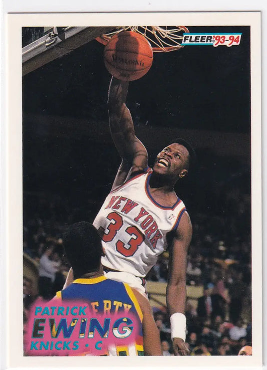 1993 FLEER #141 PATRICK EWING- NEW YORK KNICKS - Basketball Card Single