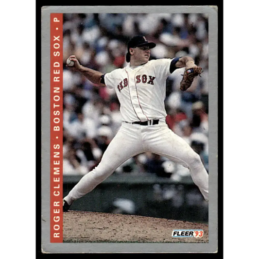 1993 Fleer #177 Roger Clemens EX/NM Boston Red Sox Baseball Card - Baseball Card Single