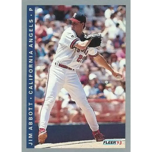 1993 Fleer #187 Jim Abbott NM-MT California Angels Baseball Card - Baseball Card Single