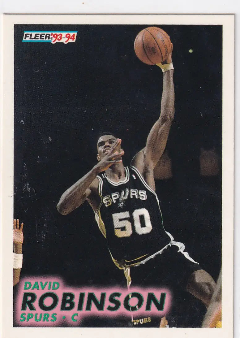 1993 FLEER #196 DAVID ROBINSON- SAN ANTONIO SPURS - Basketball Card Single