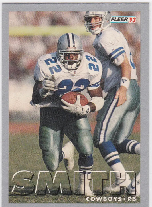 1993 Fleer #233 Emmitt Smith Dallas Cowboys football card collectible in mint condition