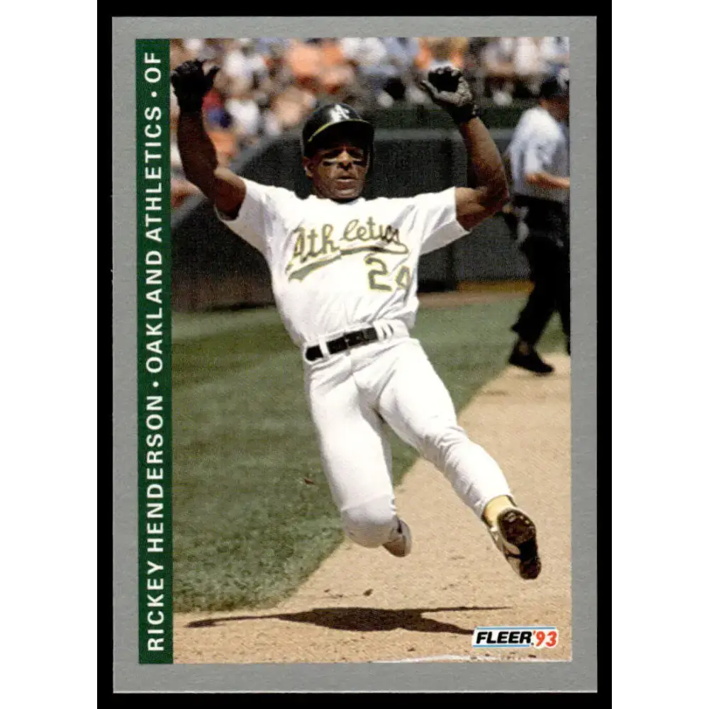 1993 Fleer #294 Rickey Henderson NM-MT Oakland Athletics Baseball Card - Baseball Card Single