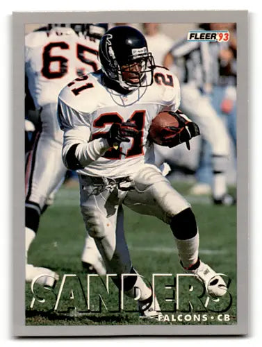 1993 Fleer #385 Deion Sanders NM Near Mint Falcons ID:61806 - Football Card Single
