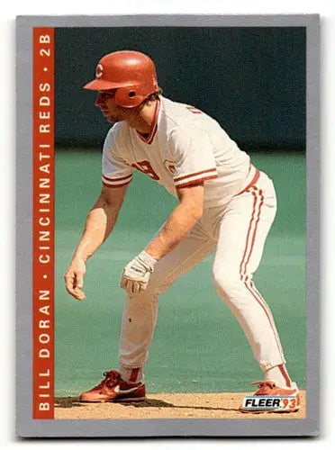 1993 Fleer #390 Bill Doran Cincinnati Reds Baseball Cards EX/NM ID:64448 - Baseball Card Single