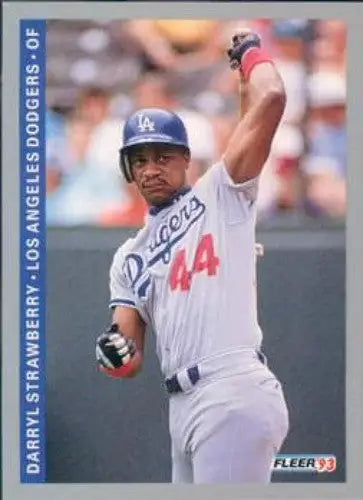 Darryl Strawberry baseball card with original gloss from 1993 Fleer #454 NM-MT