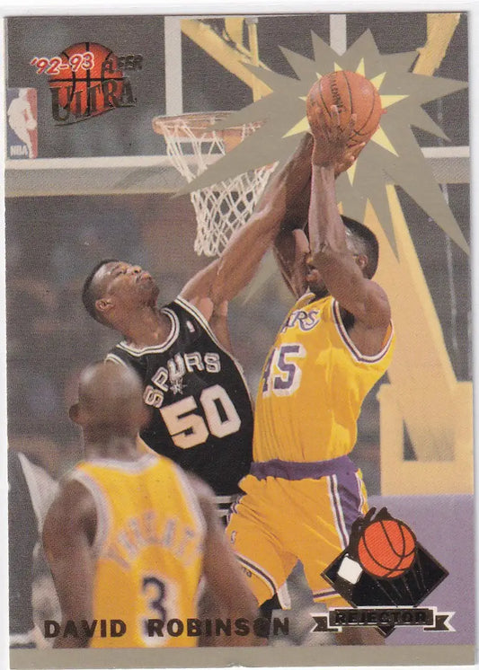 1993 FLEER #5 DAVID ROBINSON REJECTOR- SAN ANTONIO SPURS - Basketball Card Single