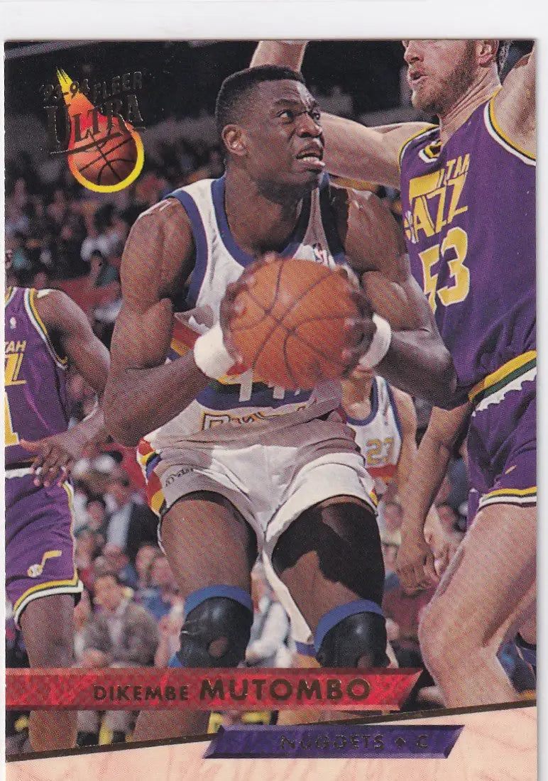 1993 FLEER #52 DIKEMBE MUTOMBO- DENVER NUGGETS - Basketball Card Single