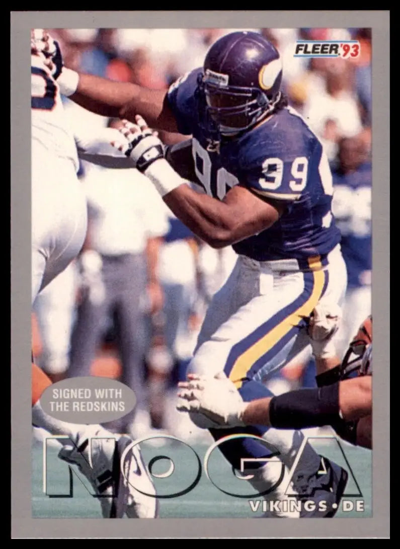 1993 Fleer Al Noga #411 Minnesota Vikings Football Card NFL Sports - Football Card Single