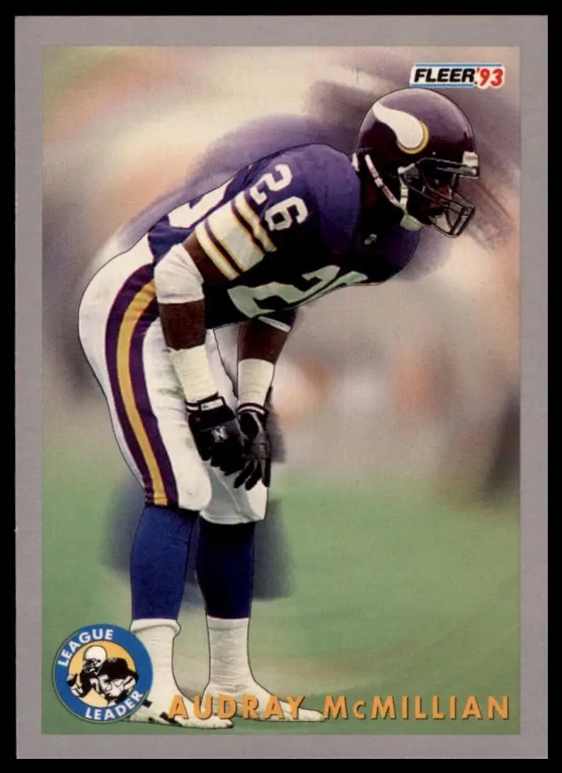 1993 Fleer Audray McMillian #259 Minnesota Vikings Football Card NFL Sports - Football Card Single