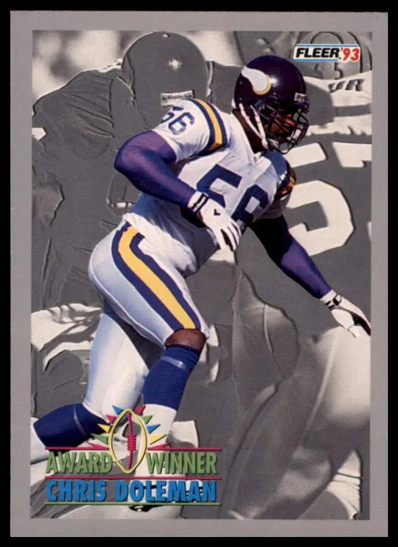 1993 Fleer Chris Doleman #236 Minnesota Vikings Football Card NFL Sports - Football Card Single