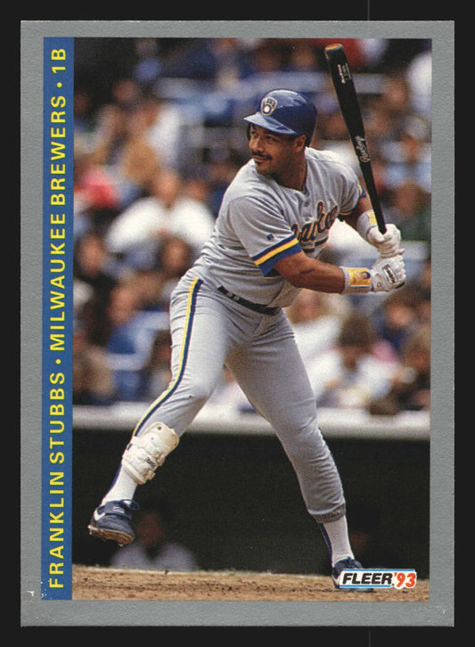 1993 Fleer Franklin Stubbs #636 Milwaukee Brewers - Baseball Card Single