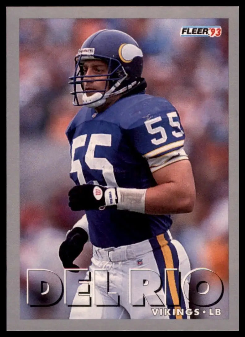 1993 Fleer Jack Del Rio #7 Minnesota Vikings Football Card NFL Sports - Football Card Single