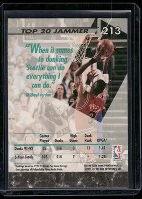 1993 Fleer Ultra Scottie Pippen #213 Basketball - Basketball Card Single