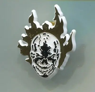 Skull pin with white flames from 1993 Ghost Rider Marvel Spotlight by Roy Thomas