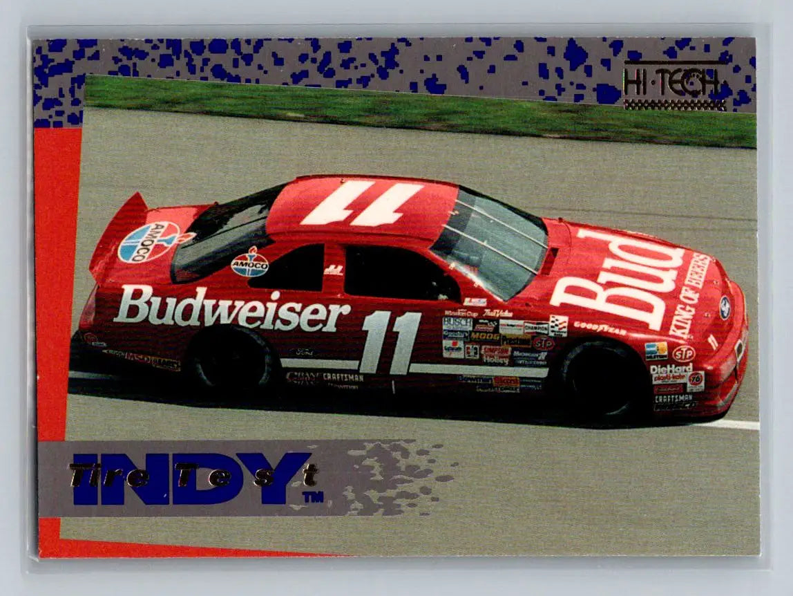 1993 Hi-Tech 1992 Indy Tire Test #9 Bill Elliott’s car Junior Johnson - Racing Card Single