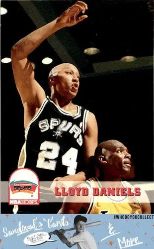 Original gloss basketball trading card of Lloyd Daniels from 1993 Hoops #198