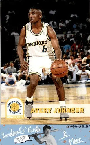 Avery Johnson basketball card from 1993 Hoops with original gloss by Simply Sandoval