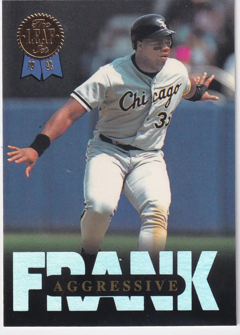 1993 LEAF #1 FRANK THOMAS AGGRESSIVE- CHICAGO WHITE SOX