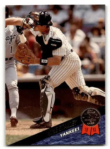 1993 Leaf #184 Mike Stanley New York Yankees Baseball Cards EX/NM ID:59734 - Baseball Card Single