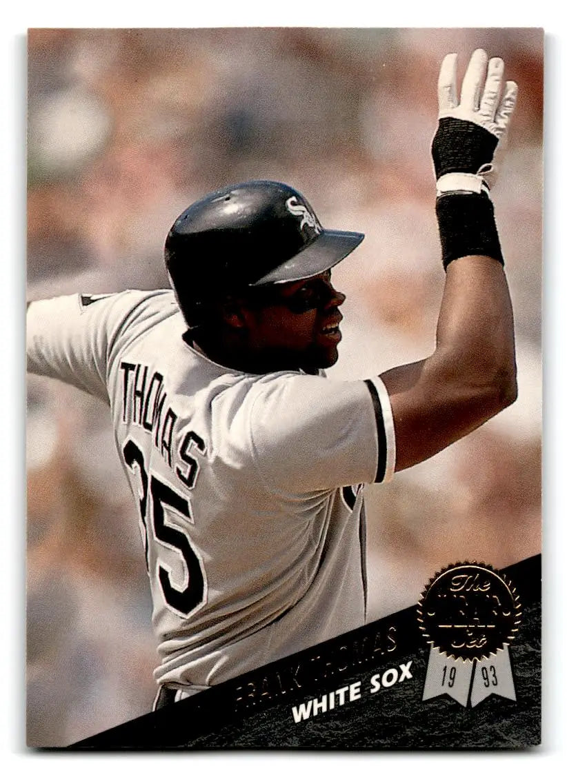 1993 Leaf #195b Frank Thomas Franklin removed from batting glove - Baseball Card Single