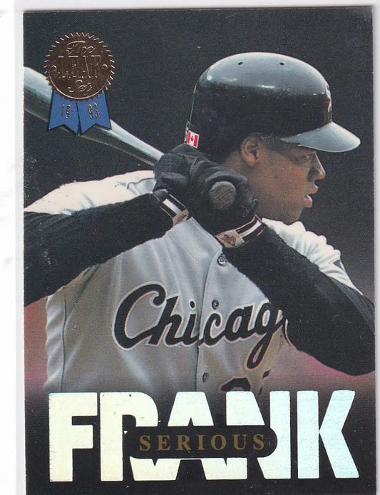1993 LEAF #2 FRANK THOMAS SERIOUS- CHICAGO WHITE SOX - Baseball Card Single