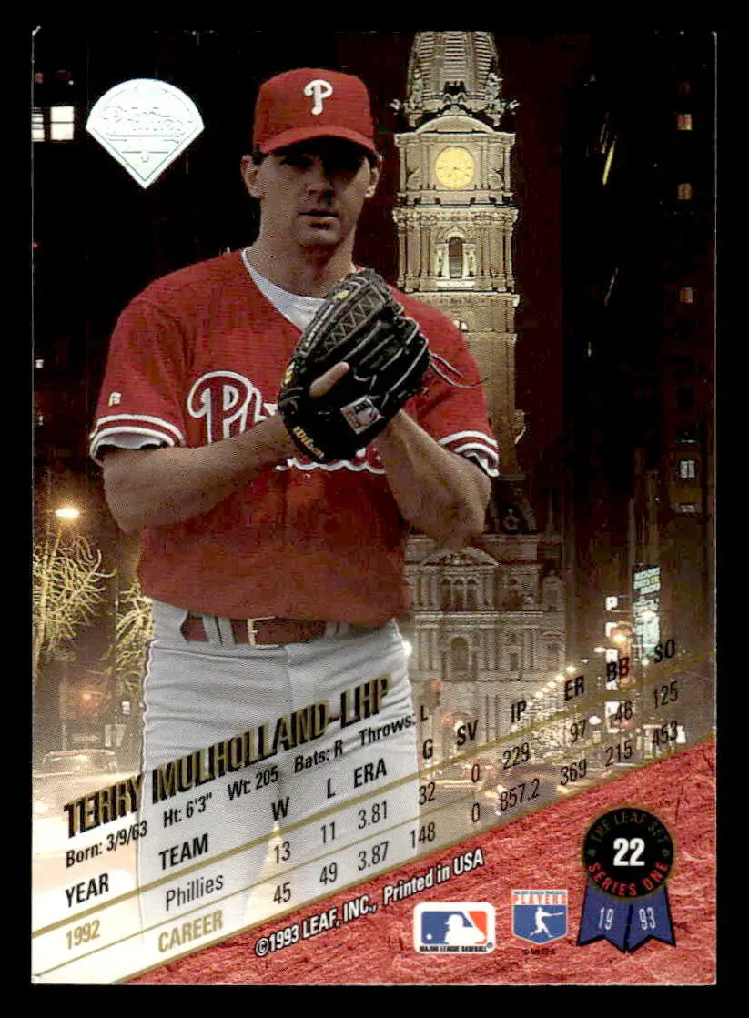 1993 Leaf #22 Terry Mulholland - Baseball Card Single