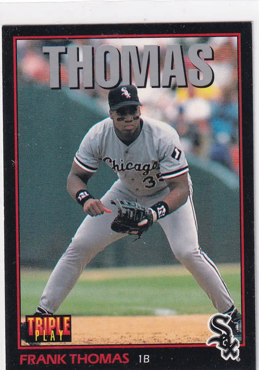 1993 LEAF #26 FRANK THOMAS TRIPLE PLAY- CHICAGO WHITE SOX - Baseball Card Single