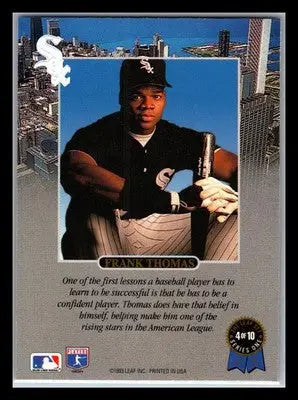1993 Leaf #4 Frank Thomas Frank Thomas - Baseball Card Single