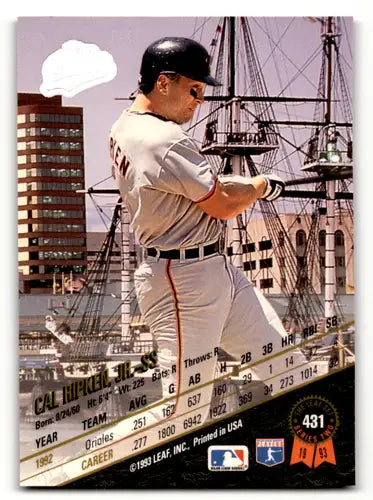 1993 Leaf #431 Cal Ripken Jr. NM Near Mint Orioles ID:64109 - Baseball Card Single