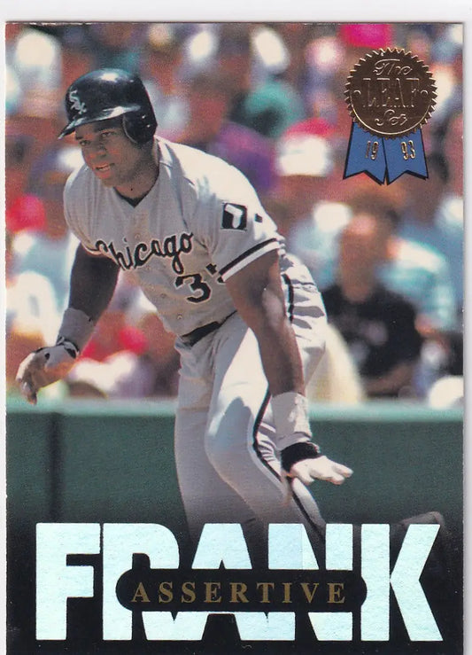 1993 LEAF #5 FRANK THOMAS ASSERTIVE- CHICAGO WHITE SOX - Baseball Card Single
