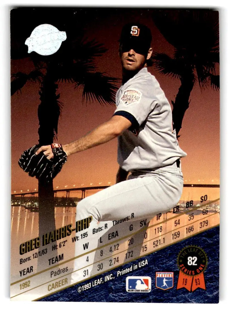 1993 Leaf #82 Greg Harris - Baseball Card Single