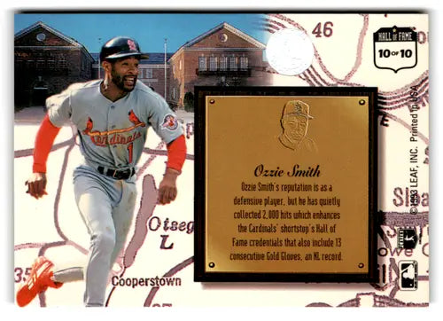 1993 Leaf Heading for the Hall #10 Ozzie Smith NM-MT Cardinals ID:79566 - Baseball Card Single