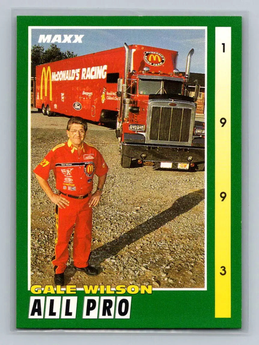 1993 Maxx #259 Gale Wilson Junior Johnson & Associates - Racing Card Single