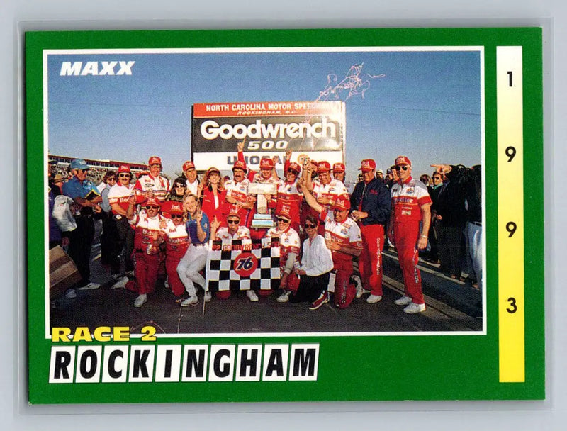 1993 Maxx #265 Race 2 Rockingham Junior Johnson & Associates - Racing Card Single