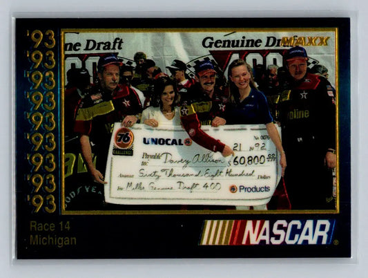 1993 Maxx Premier Plus #193 Race 14 Michigan Robert Yates Racing - Racing Card Single