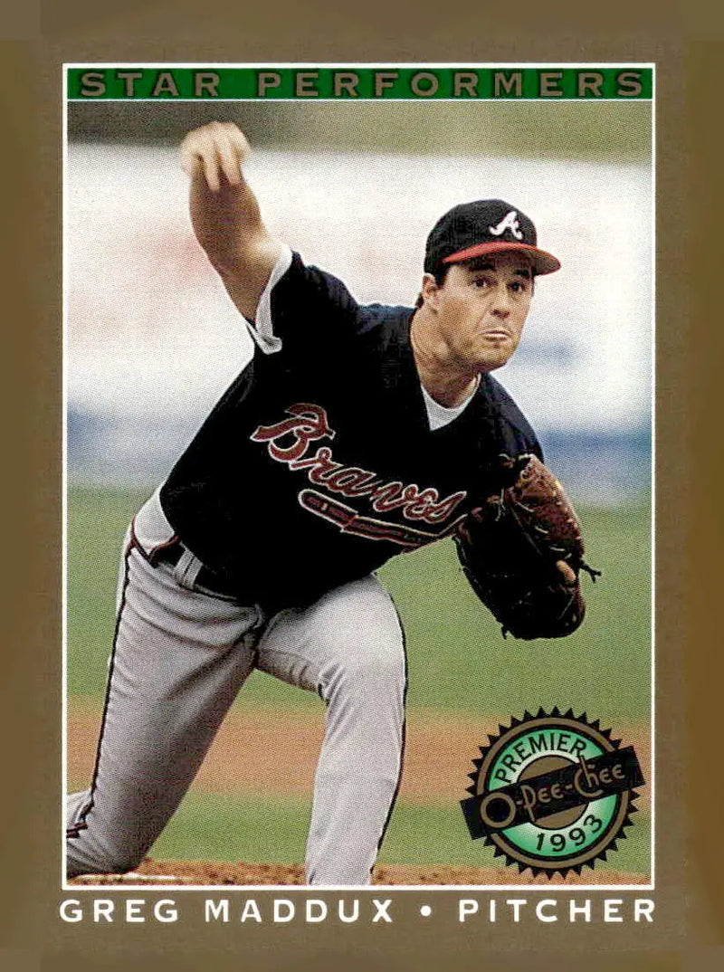 1993 O-Pee-Chee Premier #19 Greg Maddux Pee-Chee Premier - Star Performers - Baseball Card Single