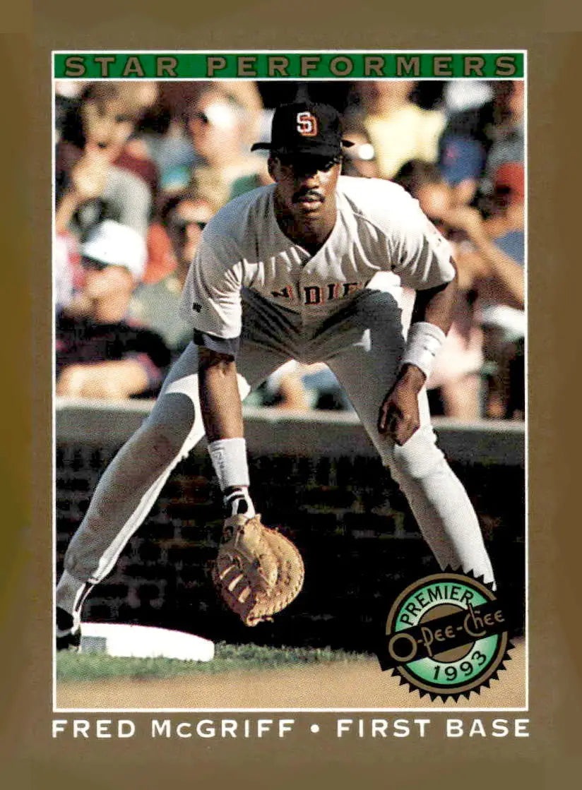 1993 O-Pee-Chee Premier #2 Fred McGriff Pee-Chee Premier - Star Performers - Baseball Card Single