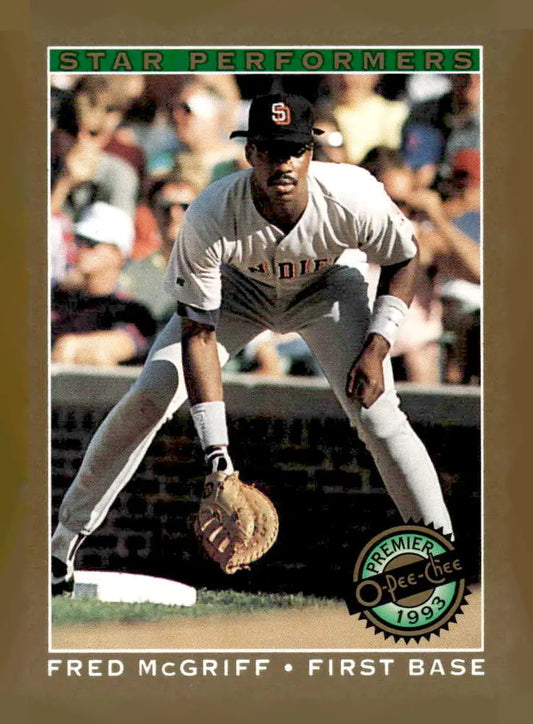 1993 O-Pee-Chee Premier #2 Fred McGriff Pee-Chee Premier - Star Performers - Baseball Card Single