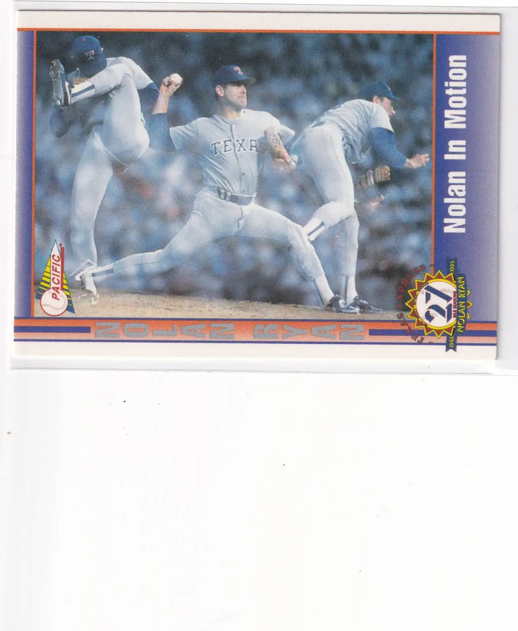 1993 PACIFIC #196 NOLAN RYAN NOLAN IN MOTION- TEXAS RANGER - Baseball Card Single
