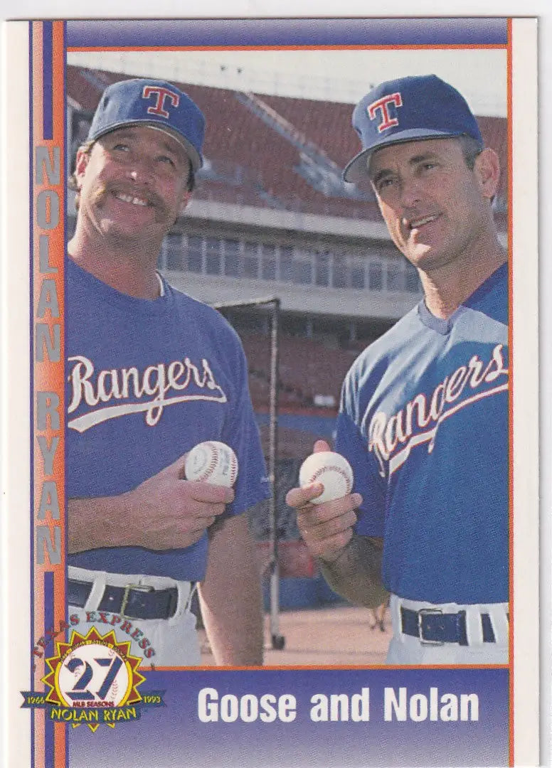 1993 PACIFIC #198 NOLAN RYAN GOOSE AND NOLAN- TEXAS RANGERS - Baseball Card Single