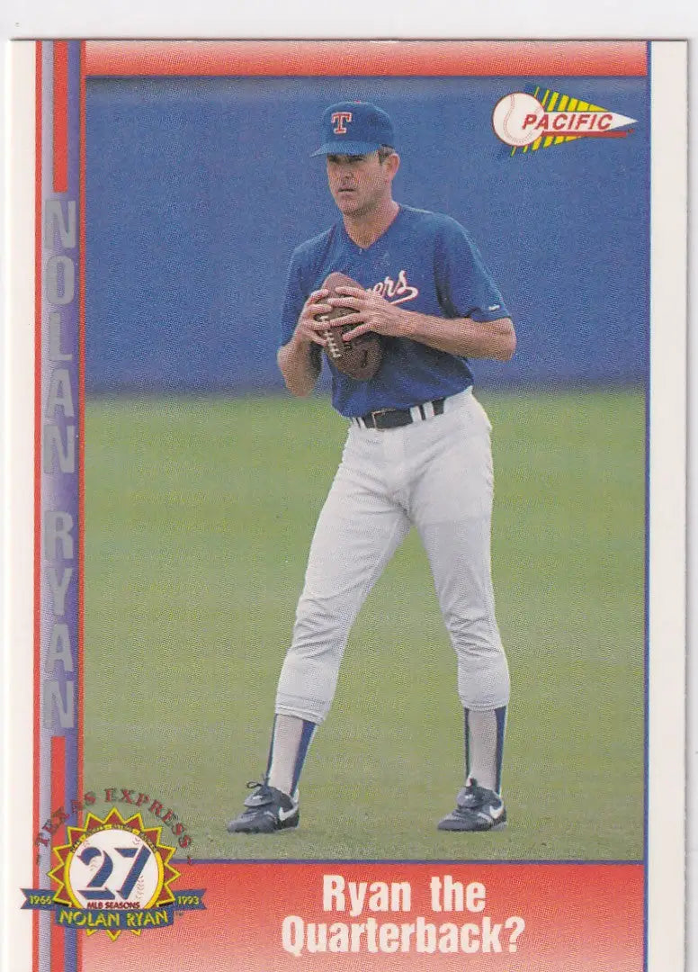 1993 PACIFIC #206 NOLAN RYAN QUARTERBACK- TEXAS RANGERS - Baseball Card Single