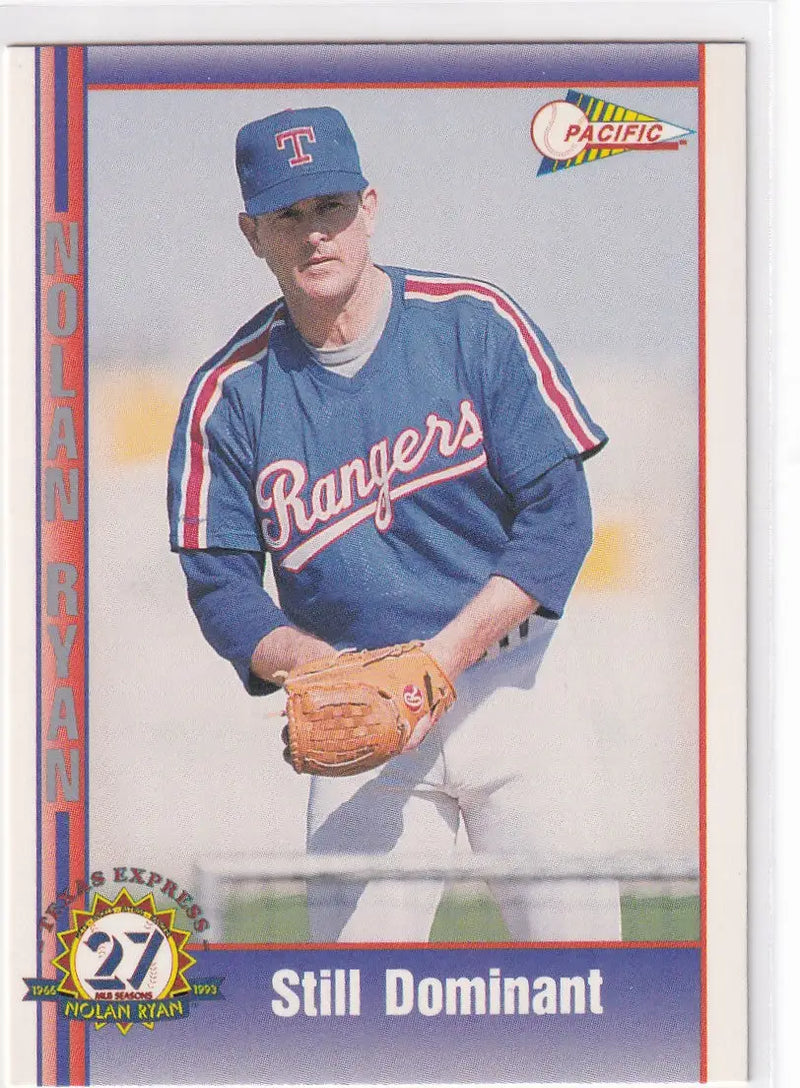 1993 PACIFIC #209 NOLAN RYAN STILL DOMINANT- TEXAS RANGERS - Baseball Card Single