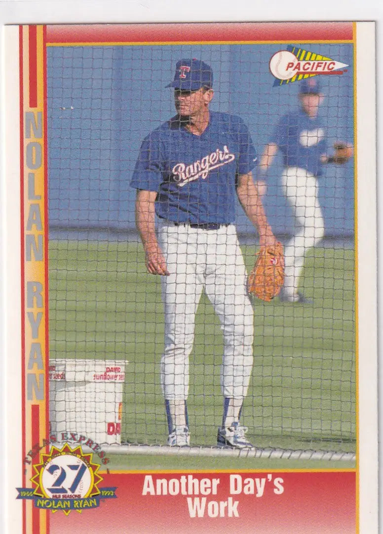 1993 PACIFIC #215 NOLAN RYAN ANOTHERS DAY WORK- TEXAS RANGERS - Baseball Card Single