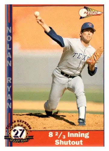 Nolan Ryan baseball card from Pacific Texas Express 1993 Texas Rangers set