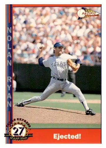 Nolan Ryan baseball card from 1993 Pacific Texas Express Texas Rangers collection